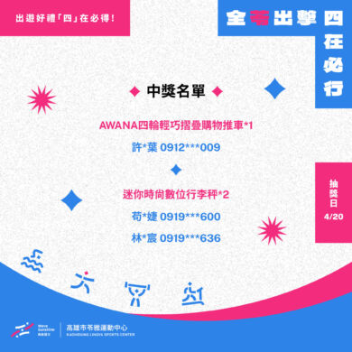 【 全苓出擊｜週年慶摸彩活動 | 𝟰/𝟮𝟬 中獎名單 】